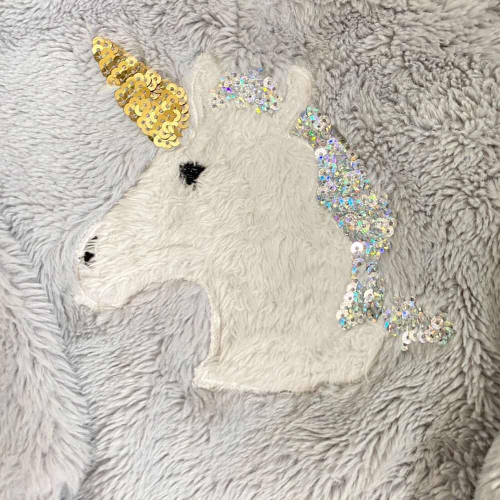 Girls Size 4 4T Unicorn Sweatshirt Sequins Pink Sweater Lot of 2 Winter Clothes - Picture 3 of 11